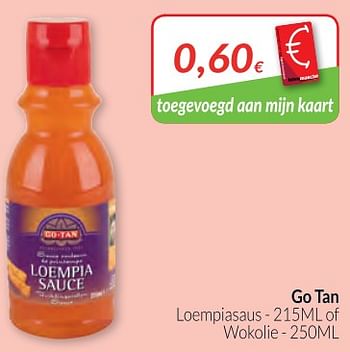 Promoties Go tan loempiasaus - Go Tan - Geldig van 01/02/2018 tot 28/02/2018 bij Intermarche