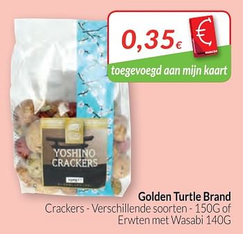 Promoties Golden turtle brand crackers - Golden turtle  brand - Geldig van 01/02/2018 tot 28/02/2018 bij Intermarche