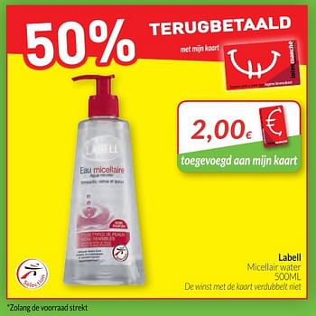 Promoties Labell micellair water - Labell - Geldig van 01/02/2018 tot 28/02/2018 bij Intermarche