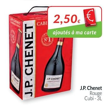 Promotions J.p. chenet rouge cubi - Vins rouges - Valide de 01/02/2018 à 28/02/2018 chez Intermarche