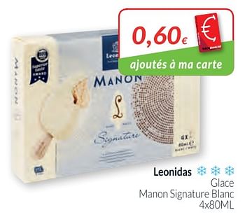 Promotions Leonidas glace manon signature blanc - Leonidas - Valide de 01/02/2018 à 28/02/2018 chez Intermarche