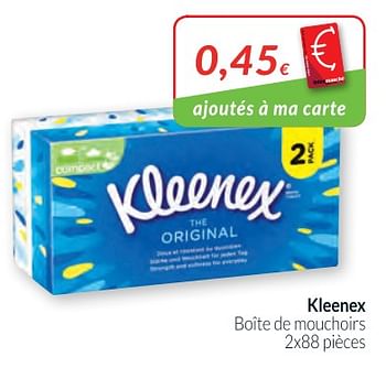 Promotions Kleenex boîte de mouchoirs - Kleenex - Valide de 01/02/2018 à 28/02/2018 chez Intermarche