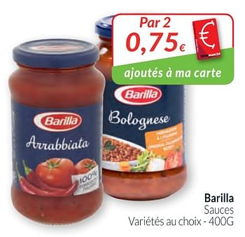 Promotions Barilla sauces - Barilla - Valide de 01/02/2018 à 28/02/2018 chez Intermarche