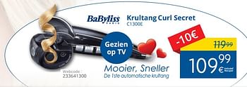 Promoties Babyliss krultang curl secret c1300e - Babyliss - Geldig van 01/02/2018 tot 28/02/2018 bij Eldi