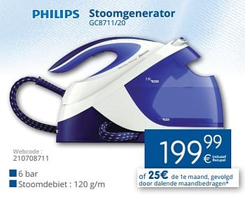 Promotions Philips stoomgenerator gc8711-20 - Philips - Valide de 01/02/2018 à 28/02/2018 chez Eldi