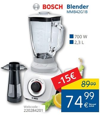 Promotions Bosch blender mmb42g1b - Bosch - Valide de 01/02/2018 à 28/02/2018 chez Eldi