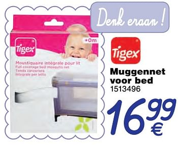 Promoties Muggennet voor bed - Tigex - Geldig van 01/01/2018 tot 31/12/2018 bij Cora