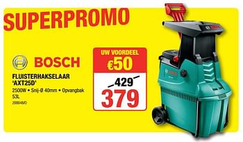 Promotions Bosch fluisterhakselaar axt25d - Bosch - Valide de 01/02/2018 à 18/02/2018 chez HandyHome