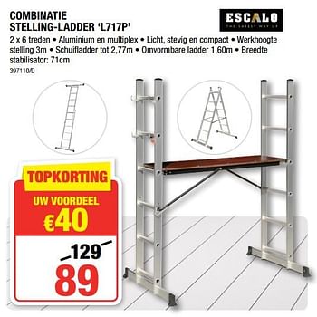 Promotions Combinatie stelling-ladder l717p - Escalo - Valide de 01/02/2018 à 18/02/2018 chez HandyHome