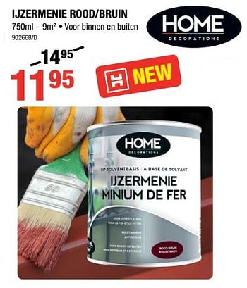Promotions Ijzermenie rood-bruin - Home Decorations - Valide de 01/02/2018 à 18/02/2018 chez HandyHome