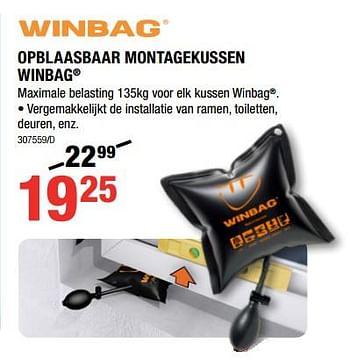 Promoties Opblaasbaar montagekussen winbag - Huismerk - HandyHome - Geldig van 01/02/2018 tot 18/02/2018 bij HandyHome