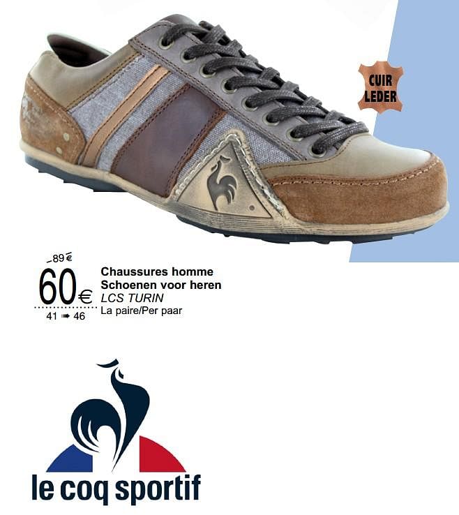 Chaussure le clearance coq sportif turin