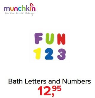 Promoties Bath letters and numbers - Munchkin - Geldig van 01/02/2018 tot 03/03/2018 bij Baby-Dump