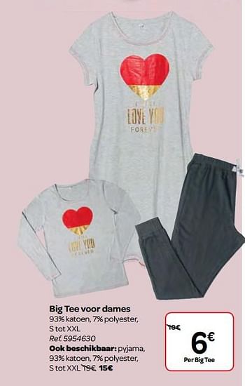 Promoties Big tee voor dames - Tex - Geldig van 07/02/2018 tot 19/02/2018 bij Carrefour