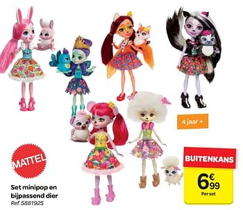 Promoties Set minipop en bijpassend dier - Mattel - Geldig van 07/02/2018 tot 19/02/2018 bij Carrefour