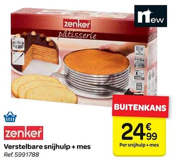 Promoties Verstelbare snijhulp + mes - Zenker - Geldig van 07/02/2018 tot 19/02/2018 bij Carrefour