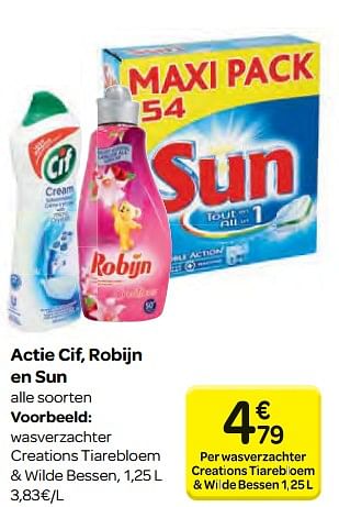 Promoties Wasverzachter creations tiarebloem + wilde bessen - Huismerk - Carrefour  - Geldig van 07/02/2018 tot 19/02/2018 bij Carrefour