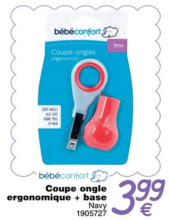 Promoties Coupe ongle ergonomique + base navy - Bébéconfort - Geldig van 01/01/2018 tot 31/12/2018 bij Cora