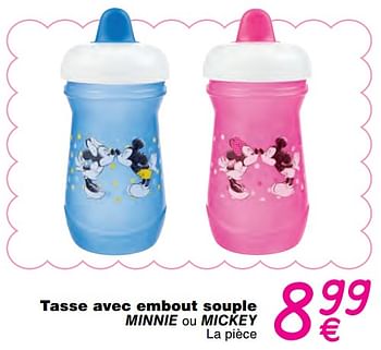 Promotions Tasse avec embout souple minnie ou mickey - Disney - Valide de 01/01/2018 à 31/12/2018 chez Cora
