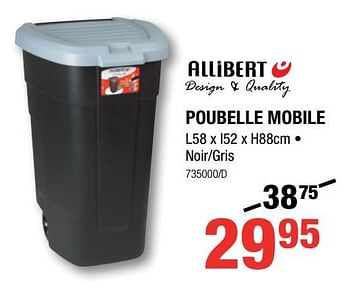 Promotions Poubelle mobile - Allibert - Valide de 01/02/2018 à 18/02/2018 chez HandyHome