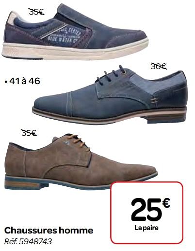 Tex Chaussures homme En promotion chez Carrefour