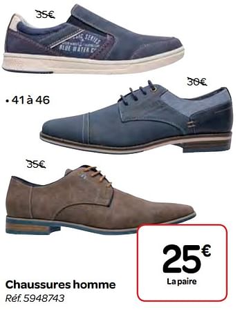 Promotions Chaussures homme - Tex - Valide de 07/02/2018 à 19/02/2018 chez Carrefour