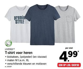 Promoties T-shirt voor heren - Livergy - Geldig van 12/02/2018 tot 17/02/2018 bij Lidl