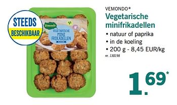 Promoties Vegetarische minifrikadellen - Vemondo - Geldig van 12/02/2018 tot 17/02/2018 bij Lidl