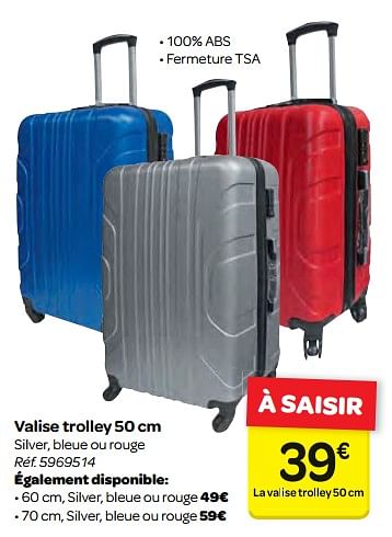 Valise rigide PC DOTS, 74cm CARREFOUR : la valise à Prix Carrefour