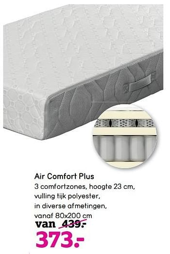 Promoties Air comfort plus matras - Huismerk - Leen Bakker - Geldig van 05/02/2018 tot 04/03/2018 bij Leen Bakker