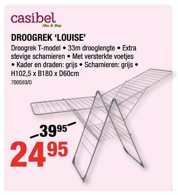 Promoties Droogrek louise - Casibel - Geldig van 01/02/2018 tot 18/02/2018 bij HandyHome