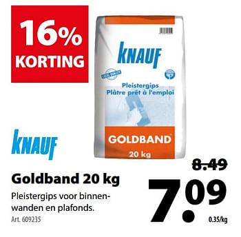 Promotions Goldband - Knauf - Valide de 14/02/2018 à 26/02/2018 chez Gamma
