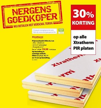 Promoties Xtratherm pir platen - XtraTherm - Geldig van 14/02/2018 tot 26/02/2018 bij Gamma
