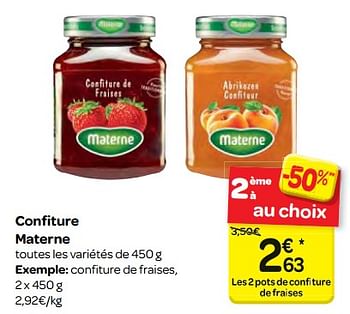 Promoties Confiture materne - Materne - Geldig van 07/02/2018 tot 19/02/2018 bij Carrefour