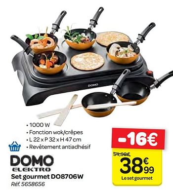 Promotions Domo set gourmet do8706w - Domo - Valide de 07/02/2018 à 19/02/2018 chez Carrefour