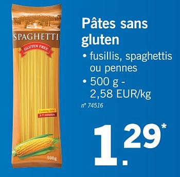 Promo Pâtes sans gluten chez Lidl