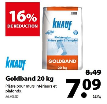 Promoties Goldband - Knauf - Geldig van 14/02/2018 tot 26/02/2018 bij Gamma