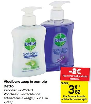 Promotions Vloeibare zeep in pompje dettol - Dettol - Valide de 07/02/2018 à 19/02/2018 chez Carrefour