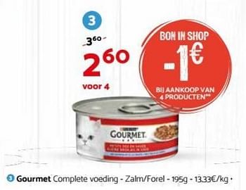 Promoties Gourmet complete voeding - zalm-forel - Purina - Geldig van 07/02/2018 tot 18/02/2018 bij Tom&Co