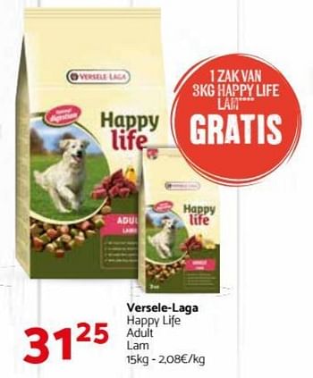 Promoties Versele-laga happy life adult lam - Versele-Laga - Geldig van 07/02/2018 tot 18/02/2018 bij Tom&Co