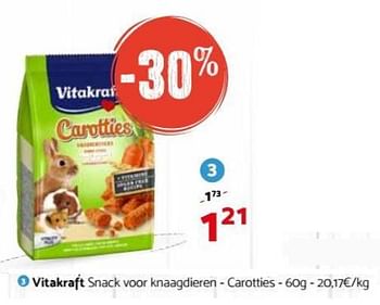 Promoties Vitakraft snack voor knaagdieren - carotties - Vitakraft - Geldig van 07/02/2018 tot 18/02/2018 bij Tom&Co
