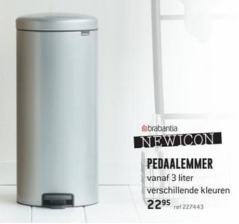 Promoties Brabantia newicon pedaalemmer - Brabantia - Geldig van 29/01/2018 tot 25/02/2018 bij Freetime
