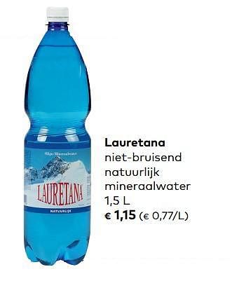 Promotions Lauretana niet-bruisend natuurlijk mineraalwater - Lauretana - Valide de 07/02/2017 à 06/03/2018 chez Bioplanet