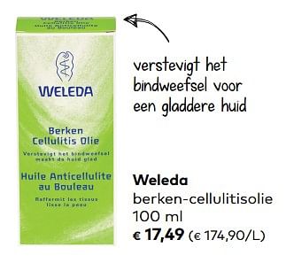 Promoties Weleda berken-cellulitisolie - Weleda - Geldig van 07/02/2017 tot 06/03/2018 bij Bioplanet