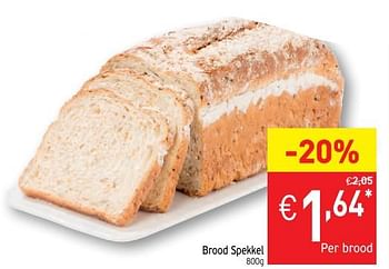 Promoties Brood spekkel - Huismerk - Intermarche - Geldig van 13/02/2018 tot 18/02/2018 bij Intermarche