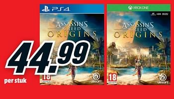 Promoties Games ps4 of xbox one assin`s creed origins - Ubisoft - Geldig van 12/02/2018 tot 18/02/2018 bij Media Markt