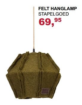 Promotions Felt hanglamp stapelgoed - Stapelgoed - Valide de 04/02/2018 à 03/03/2018 chez Baby & Tiener Megastore