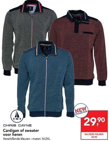 Promoties Cardigan of sweater voor heren - Chris Cayne - Geldig van 14/02/2018 tot 27/02/2018 bij Makro
