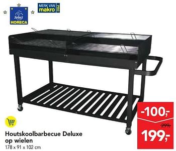 Promotions Houtskoolbarbecue deluxe op wielen - Produit maison - Makro - Valide de 14/02/2018 à 27/02/2018 chez Makro