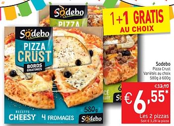 Promotions Sodebo pizza crust - Sodebo - Valide de 13/02/2018 à 18/02/2018 chez Intermarche